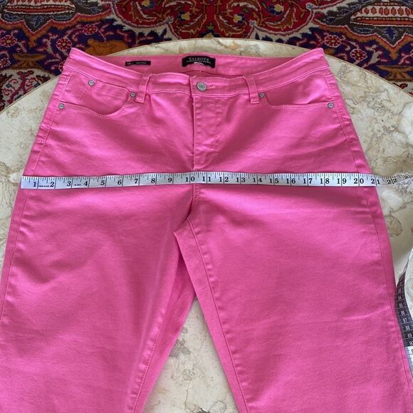 Talbots Flawless Five-Pocket Slim Ankle Pink Jeans 14P - Picture 10 of 12